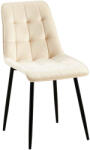 Loraville Gifford bársony étkezőszék krém-fekete 324688 - ebuying