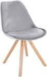 Loraville Sofia étkezőszék bársony világosszürke-natúr 321621 - ebuying