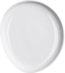 LE COQ PORCELAINE LE COQ Ninfa Lapos tányér, hossza: 325 mm, szélessége: 290 mm, fényes, matt/fehér
