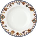 LE COQ PORCELAINE LE COQ Lithos Mély tányér peremmel, magasság: 37 mm, átmérő: 215 mm, fehér, kék