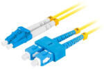 Lanberg Optikai patch SM SC/UPC-LC/UPC duplex 5m LSZH G657A1 3.0mm sárga