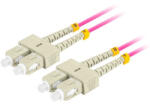 Lanberg Optikai patch MM SC/UPC-SC/UPC duplex 5m LSZH OM4 50/125 3.0mm lila