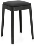 Bizzotto Set 4 tabureti polipropilena piele ecologica neagra Scooby 34x34x49 cm (0734525)