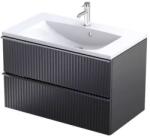 Oristo Etna szekrény 79.6x45.5x50 cm mosdókagyló alá akasztható fekete OR52-SD2S-80-8R (OR52SD2S808R)