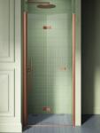 NEW TRENDY New Soleo Copper Brushed zuhanyajtók 120 cm összecsukható réz csiszolt/átlátszó üveg D-0507A (D0507A)