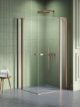 NEW TRENDY New Soleo Copper Brushed zuhanykabin 120x100 cm négyszögletes réz csiszolt/átlátszó üveg K-2023