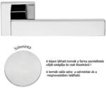  Linea Cali Corner Zincral matt króm lapos négyzetrozettás kilincsgarnitúra 505 RB 024 CS (LC-K203-CS)