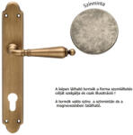 Linea Cali Florenzia antik fém kilincsgarnitúra Pajzsos 1460 PL FV (LC-K384-FV)