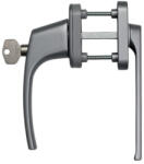 Gomboss/Perfekto Nagyalakú Ablakfélkilincs Redőnyös Zárható/Sima Pár F1 Ezüst (60-000075-75)