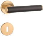 APRILE EGERIA Körrozettás R SLIM 7MM KG /Barna bőr - Szatén arany színű / Barna bőr BB (AS-EGERIA-R-7S-KG-BROWN-LEATHER-51)