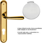 LINEA CALI Garda matt króm Pajzsos kilincsgarnitúra 670 PL CS (LC-K387-CS)