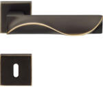  Linea Cali Duna matt bronz lapos négyzetrozettás kilincsgarnitúra 1410024 BM (LC-K281-BM)