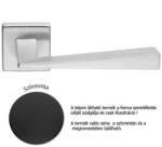 Linea Cali Conica Zincral matt fekete négyzetrozettás kilincsgarnitúra 486 RB 088 VE (LC-K188-VE)