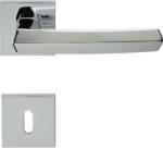  Linea Cali Dafne fényes króm négyzetrozettás kilincsgarnitúra 509 RB 024 CR (LC-K211-CR)
