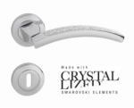  Linea Cali Profilo Mesh Crystal fényes króm körrozettás kilincsgarnitúra 1041 RB 019 CR (LC-K486-CR)
