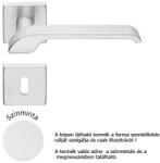  Linea Cali Turbo Zincral fényes króm négyzetrozettás kilincsgarnitúra 470 RO 088 CR (LC-K540-CR)