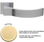  Linea Cali Elios fényes arany / szatén arany lapos négyzetrozettás kilincsgarnitúra 1341 RB 024 OM (LC-K316-OM)