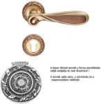 LINEA CALI Aisha francia króm díszes rozettás kilincsgarnitúra 1650 RB 115 NF (LC-K005-NF)