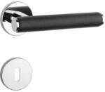  APRILE EGERIA Körrozettás R SLIM 7MM LC/ Fekete bőr - Fényes króm színű/ Fekete bőr BB (AS-EGERIA-R-7S-LC-BLACK-LEATHER-51)