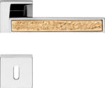  Linea Cali Zen Fusion fényes króm - szatén arany négyzetrozettás kilincsgarnitúra 1585 RB 019 CZ (LC-K571-CZ)