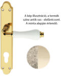  Linea Cali Dalia antik fém - elefántcsont porcelán Pajzsos kilincsgarnitúra 600 PL FV-PA602 (LC-K238-FV-PA602)