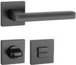 APRILE PEA Négyzetrozettás Q SLIM 7MM BK - Fekete WC (AS-PEA-Q-7S-BK-58)