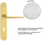 LINEA CALI Brixia matt króm Pajzsos kilincsgarnitúra 760 PL CS (LC-K139-CS)