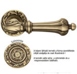  Linea Cali Charme francia arany körrozettás kilincsgarnitúra 1590 RB 113 OF (LC-K179-OF)