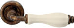  Linea Cali Erica antik réz / elefántcsont színű porcelán körrozettás kilincsgarnitúra 1296 RB 103 AN (LC-K358-AN)