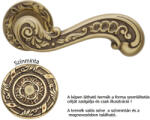 Linea Cali Barocco francia arany körrozettás kilincsgarnitúra 1520 RB 113 OF (LC-K074-OF)