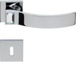  Linea Cali Elios Crystal fényes króm lapos négyzetrozettás kilincsgarnitúra 1340 RB 024 CR (LC-K303-CR)