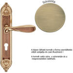 Linea Cali Aisha matt patinás Pajzsos kilincsgarnitúra 1650 PL PM (LC-K024-PM)