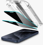 Apple Spigen Glas. tR EZ Fit Apple iPhone 16/ iPhone 15 Privacy tempered kijelzővédő fólia felhelyező kerettel (2db) (AGL06905) - speedshop