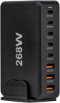 USB3A5C Tracon USB3A5C USB állomás 3 USB A, 5 USB-C, 268W (USB3A5C)