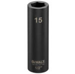 DEWALT 15 mm 1/2" dugókulcs (mély) (DT7549-QZ)