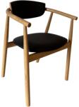 Formwood Grayson tölgy étkezőszék fekete műbőrrel (GREEN-SOFIA-NERO)