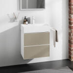Hansgrohe Xevolos E 2 fiókos mosdószekrény mosdóhoz 58x47, 5 cm, matt fehér / texturált bronz 54175390 (54175390)