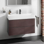 Hansgrohe Xevolos E 2 fiókos mosdószekrény 98x47, 5 cm, matt palaszürke / sötét tölgy 54183730 (54183730)