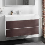 Hansgrohe Xevolos E 2 fiókos mosdószekrény 118x47, 5 cm, matt fehér / sötét tölgy 54184730 (54184730)