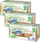 Zewa Softis Natural Soft illatmentes 4 rétegű dobozos Papír zsebkendő 3x80db
