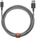 Native Union Belt XL USB / Lightning töltő- és adatkábel, 3m, zebra (BELT-L-ZEB-3-NP)
