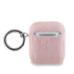 Karl Lagerfeld PU Embossed Karl and Choupette Heads Apple AirPods 1/2 tok, rózsaszín (KLA2PGKCPP) - phoner
