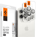 Apple Spigen Glas. tR EZ Fit Optik Pro Apple iPhone 15 Pro/ iPhone 15 Pro Max, Tempered kameravédő fólia, fehér titánium (2db) (AGL07165) - phoner