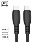 Cellect Töltő- és adatkábel USB-C / USB-C 2m, fekete (MDCU-TYPEC-TYPEC2-BK)