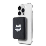 KARL LAGERFELD Embossed Choupette Head MagSafe kompatibilis Power bank / külső akkumulátor, 5000mAh, fekete (KLPB5FPGKSCHHK)