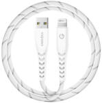Energea Nyloflex C89 USB / Lightning MFI szövet töltő- és adatkábel, MFI 1.5m, fehér (CBL-NF-WHT150)