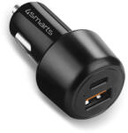 4smarts VoltRoad Ultimate autós szivargyújtó gyorstöltő adapter USB-A + USB-C, PD, 83W, fekete (4S456260)