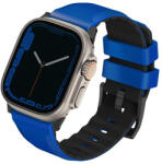 Uniq Linus Airosoft Apple Watch 42/44/45/49mm szilikon szíj, verseny kék (UNIQ-49MM-LINUSRBLU) - phoner