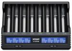  Xtar nyolccsatornás 18650 VC8S USB Lithium-Ion Li-Ion akkumulátor/cella töltő/adapter (XTARVC8S)