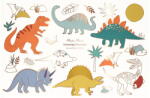 Meri Meri Papír tányéralátét szett 8 db-os 28x42.5 cm Dinosaurs - Meri Meri